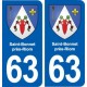 63 Saint-Bonnet-près-Riom blason autocollant plaque stickers ville