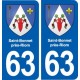 63 Saint-Bonnet-près-Riom blason autocollant plaque stickers ville