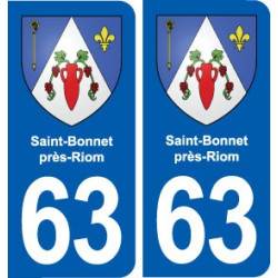 63 Saint-Bonnet-près-Riom blason autocollant plaque stickers ville