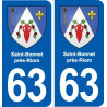 63 Saint-Bonnet-près-Riom blason autocollant plaque stickers ville