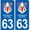 63 Saint-Bonnet-près-Riom blason autocollant plaque stickers ville