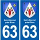 63 Saint-Bonnet-près-Riom blason autocollant plaque stickers ville