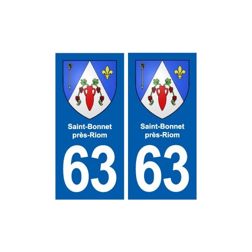63 Saint-Bonnet-près-Riom blason autocollant plaque stickers ville
