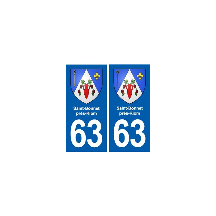 63 Saint-Bonnet-près-Riom blason autocollant plaque stickers ville