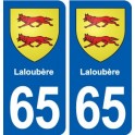 65 Laloubère blason autocollant plaque stickers ville