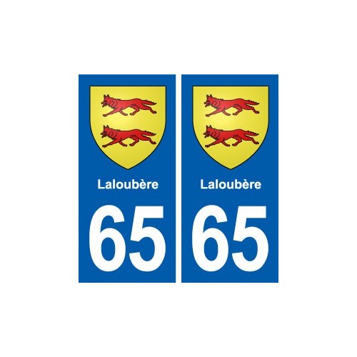 65 Laloubère blason autocollant plaque stickers ville