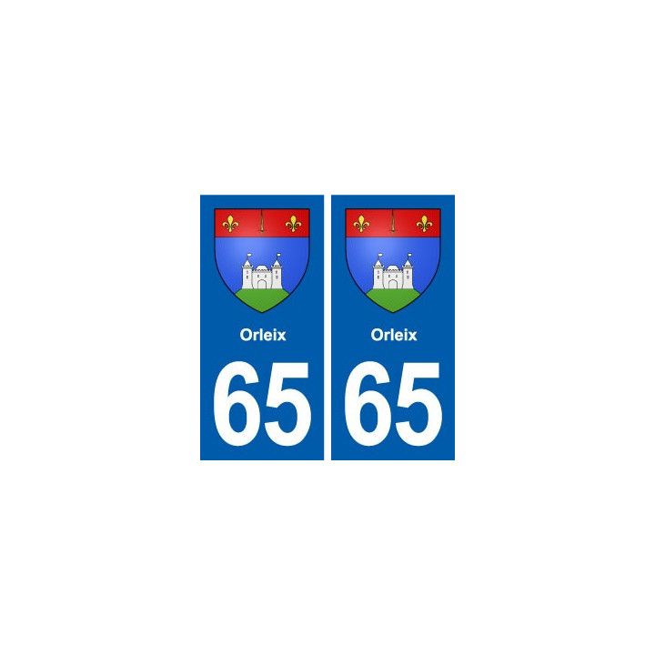 65 Orleix blason autocollant plaque stickers ville