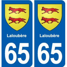 65 Laloubère blason autocollant plaque stickers ville