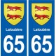 65 Laloubère blason autocollant plaque stickers ville