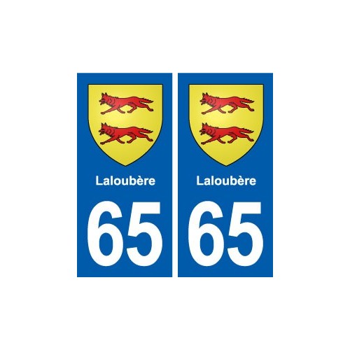 65 Laloubère blason autocollant plaque stickers ville