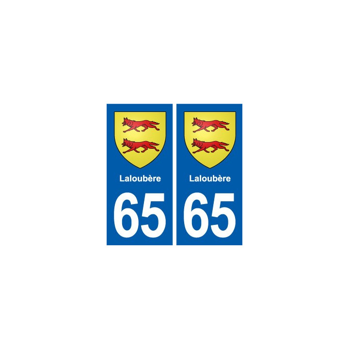 65 Laloubère blason autocollant plaque stickers ville