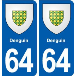 64 Denguin blason autocollant plaque stickers ville