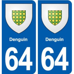 64 Denguin blason autocollant plaque stickers ville