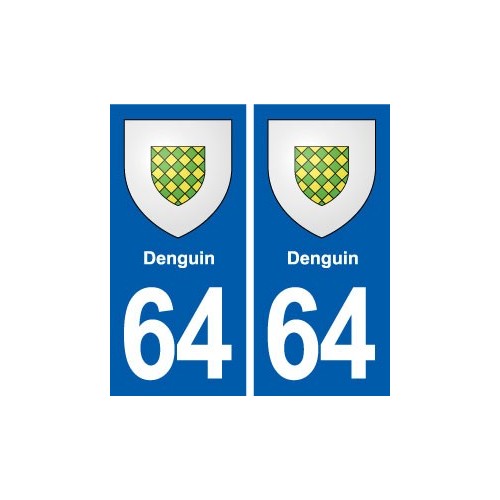 64 Denguin blason autocollant plaque stickers ville