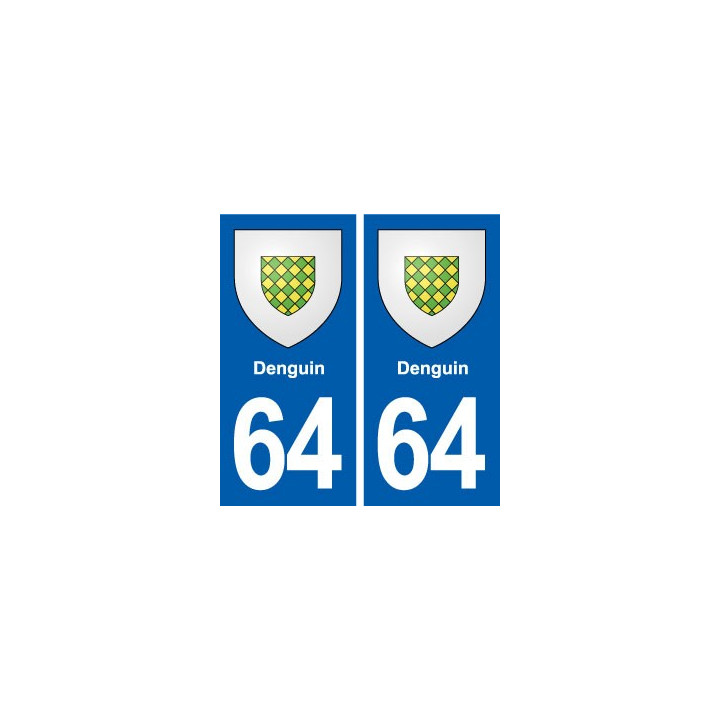 64 Denguin blason autocollant plaque stickers ville