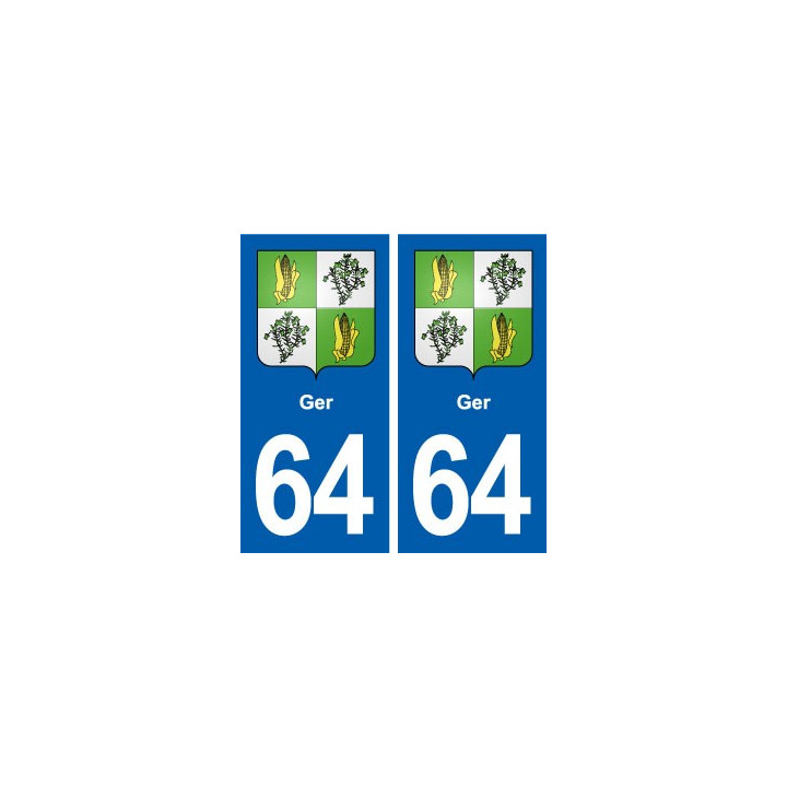 64 Ger blason autocollant plaque stickers ville