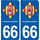 66 Corneilla-la-Rivière blason autocollant plaque stickers ville