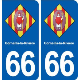 66 Corneilla-la-Rivière blason autocollant plaque stickers ville