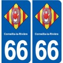 66 Corneilla-la-Rivière blason autocollant plaque stickers ville