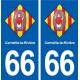 66 Corneilla-la-Rivière blason autocollant plaque stickers ville