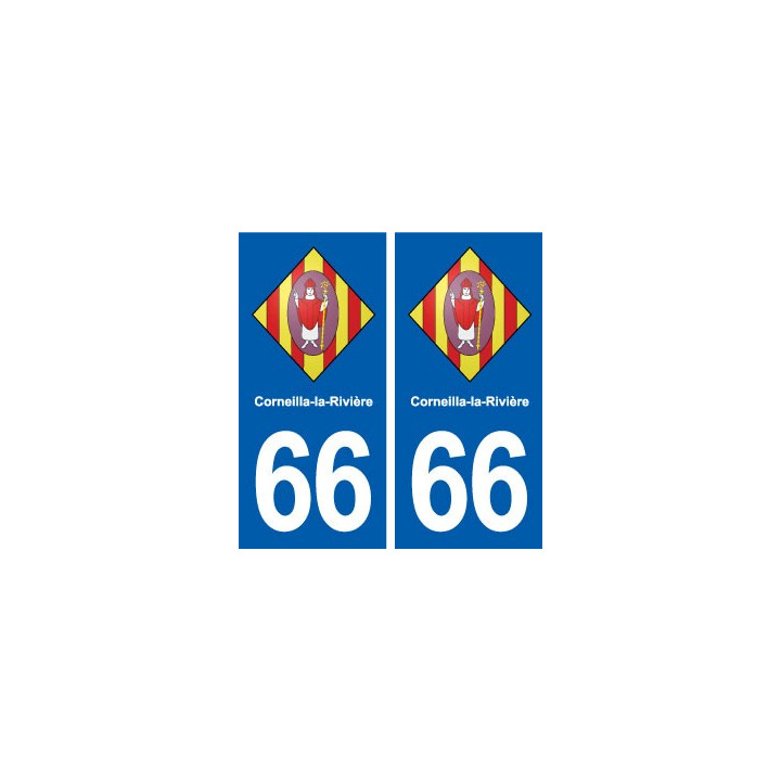 66 Corneilla-la-Rivière blason autocollant plaque stickers ville