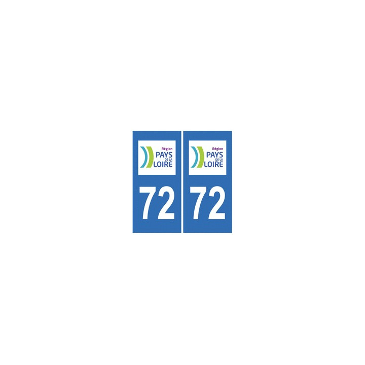 72 Sarthe autocollant plaque