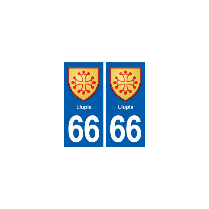 66 Llupia blason autocollant plaque stickers ville