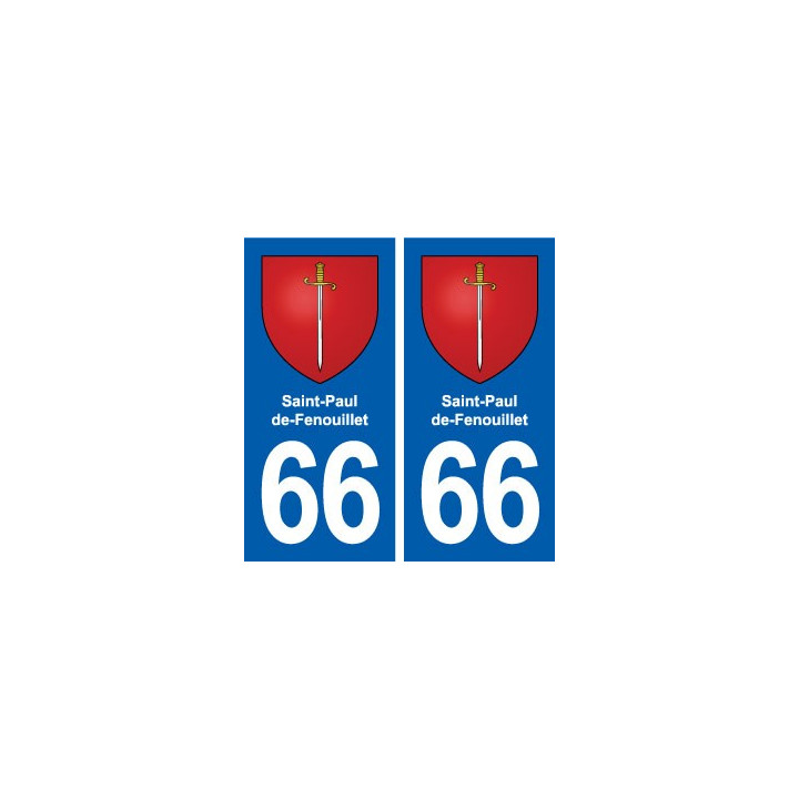 66 Saint-Paul-de-Fenouillet blason autocollant plaque stickers ville