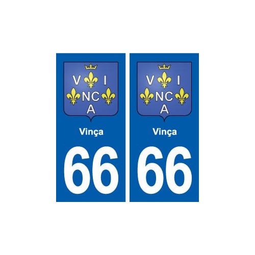 66 Vinça blason autocollant plaque stickers ville