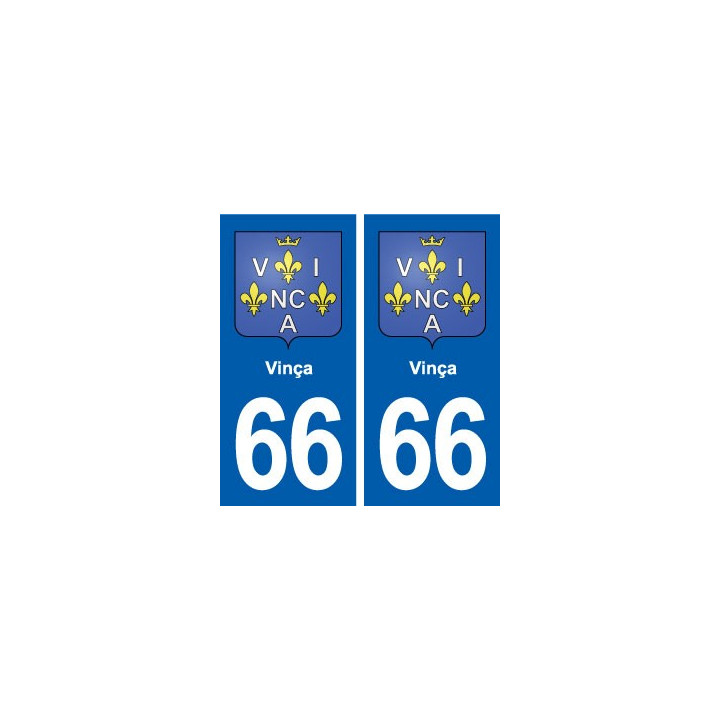 66 Vinça blason autocollant plaque stickers ville