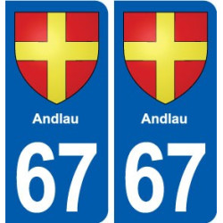 67 Andlau blason autocollant plaque stickers ville