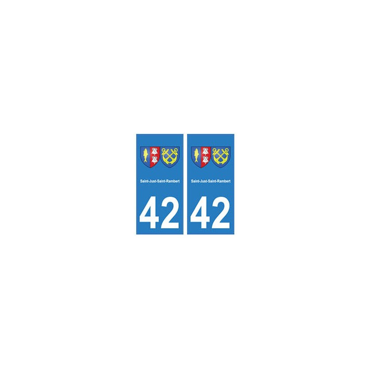 42 Saint-Just-Saint-Rambert autocollant plaque blason armoiries stickers département