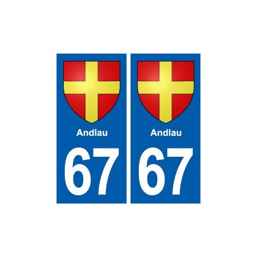 67 Andlau blason autocollant plaque stickers ville