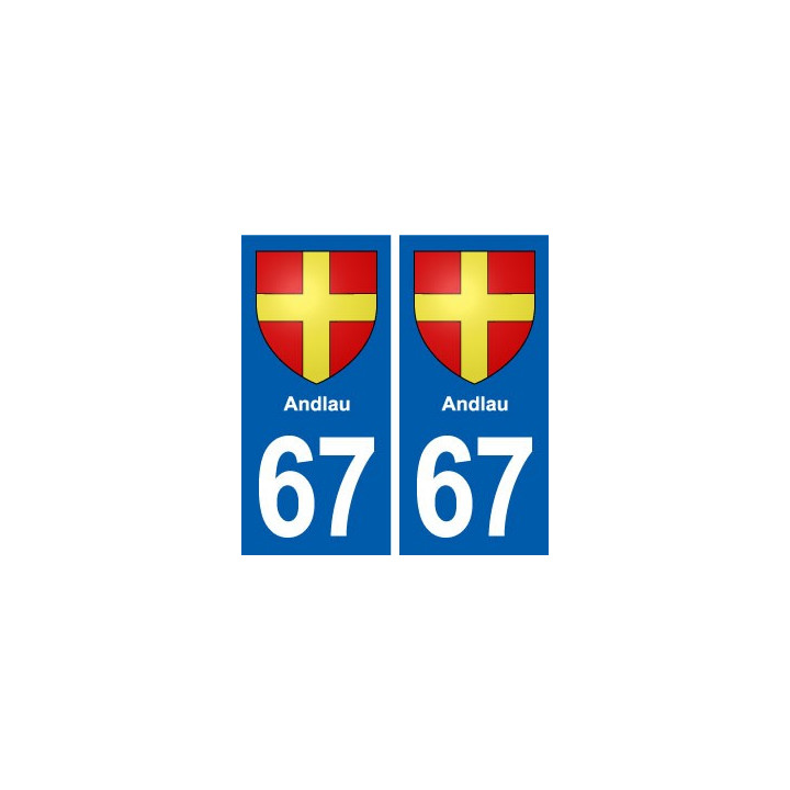 67 Andlau blason autocollant plaque stickers ville