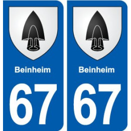 67 Beinheim blason autocollant plaque stickers ville