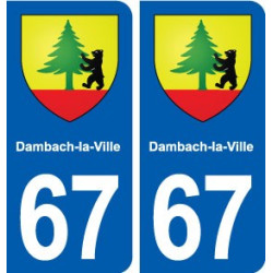67 Dambach-la-Ville blason autocollant plaque stickers ville