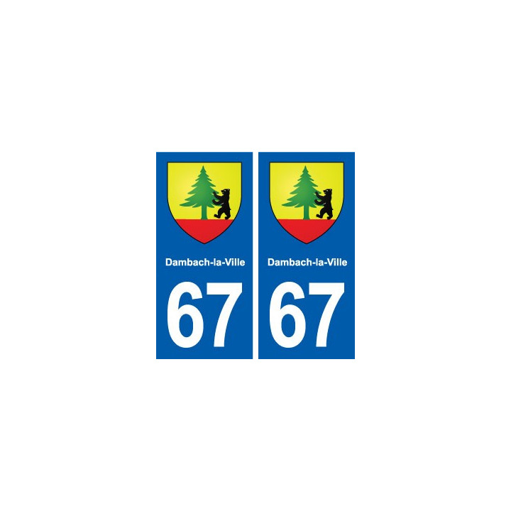 67 Dambach-la-Ville blason autocollant plaque stickers ville