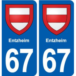 67 Entzheim blason autocollant plaque stickers ville