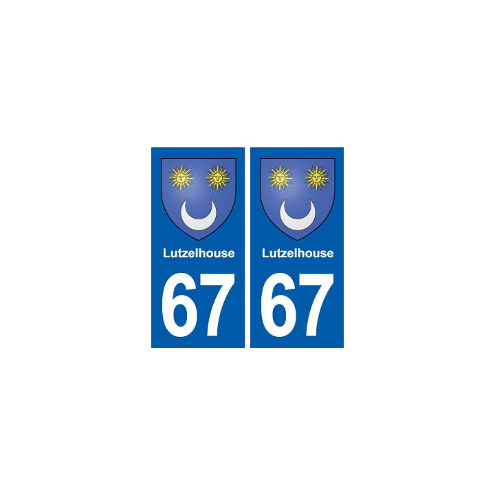 67 Lutzelhouse blason autocollant plaque stickers ville