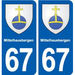 67 Mittelhausbergen blason autocollant plaque stickers ville