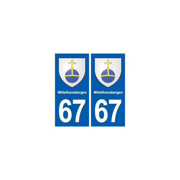 67 Mittelhausbergen blason autocollant plaque stickers ville