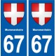 67 Mommenheim blason autocollant plaque stickers ville