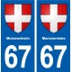 67 Mommenheim blason autocollant plaque stickers ville