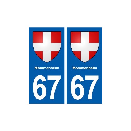67 Mommenheim blason autocollant plaque stickers ville