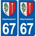 67 Oberhaslach blason autocollant plaque stickers ville