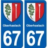 67 Oberhaslach blason autocollant plaque stickers ville