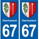 67 Oberhaslach blason autocollant plaque stickers ville