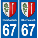 67 Oberhaslach blason autocollant plaque stickers ville