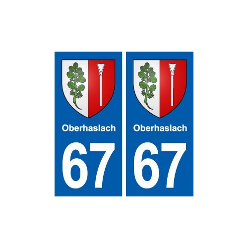 67 Oberhaslach blason autocollant plaque stickers ville
