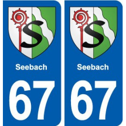 67 Seebach blason autocollant plaque stickers ville